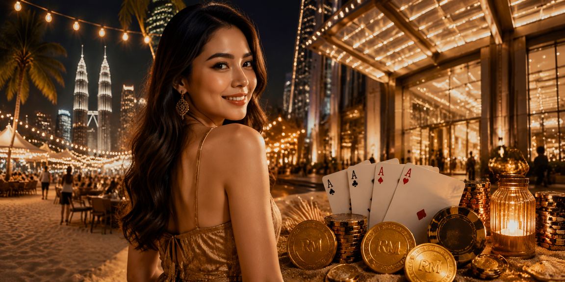 Pemain Malaysia bermain poker dalam talian dengan suasana kasino profesional